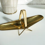 Pocket vacuum white and gold perforated sheet metal & brass 1950s-60s
