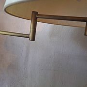 Walter von Nessen brass swivel-arm floor lamp with uplight, 1960s