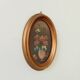 Vintage miniature painting oil painting under glass