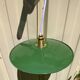 Suspension in green and white vintage enamelled sheet metal diameter 24 cm