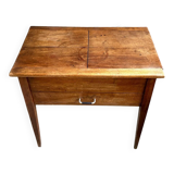 Craft furniture with 2 drawers, solid wood table.