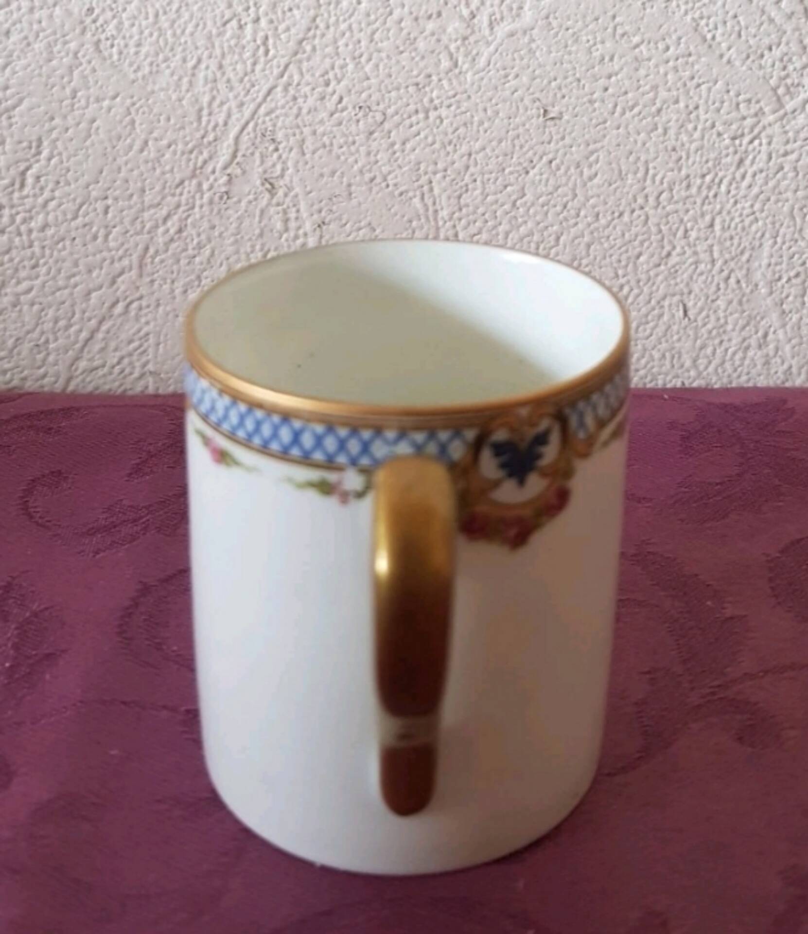 2 small cups with their saucers, Limoges