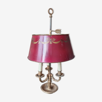 Louis XVI-style solid bronze hot water bottle lamp with three lights