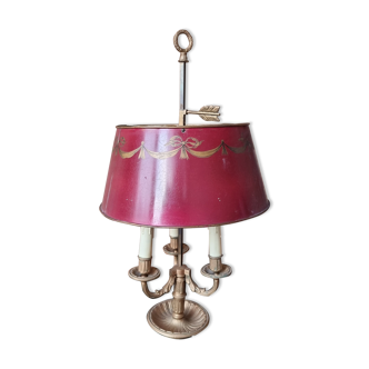 Louis XVI-style solid bronze hot water bottle lamp with three lights