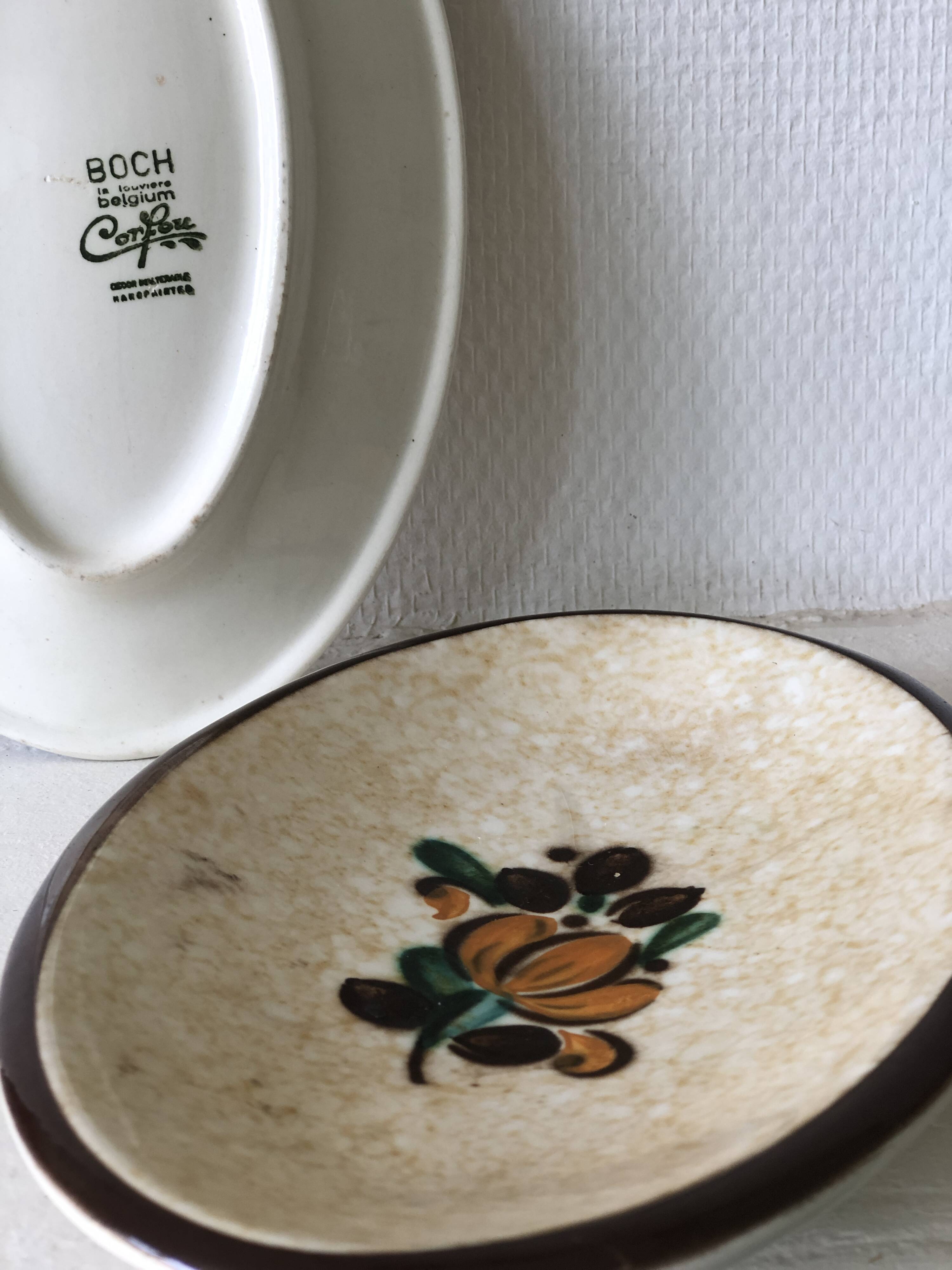 2 Boch Belgium Corfu model dishes