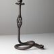 Candelabre en fer forgé avec tête de dragon, style Samuel Yellin, 20e siècle
