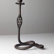 Wrought iron candelabra with dragon head, Samuel Yellin style, 20th century