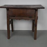 Antique Spanish Rustic Chestnut Side Table/Console, 18th Century