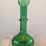 Bubbled glass decanter signed Biot