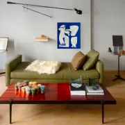 Peinture sur toile "Happy men" off-white