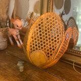 Wicker wall lamp