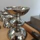 12 coupes à glace anciennes en inox