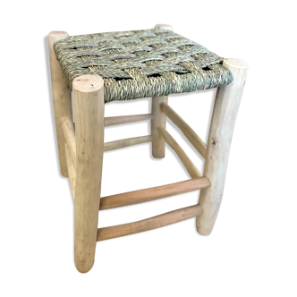 Tabouret en bois et doum