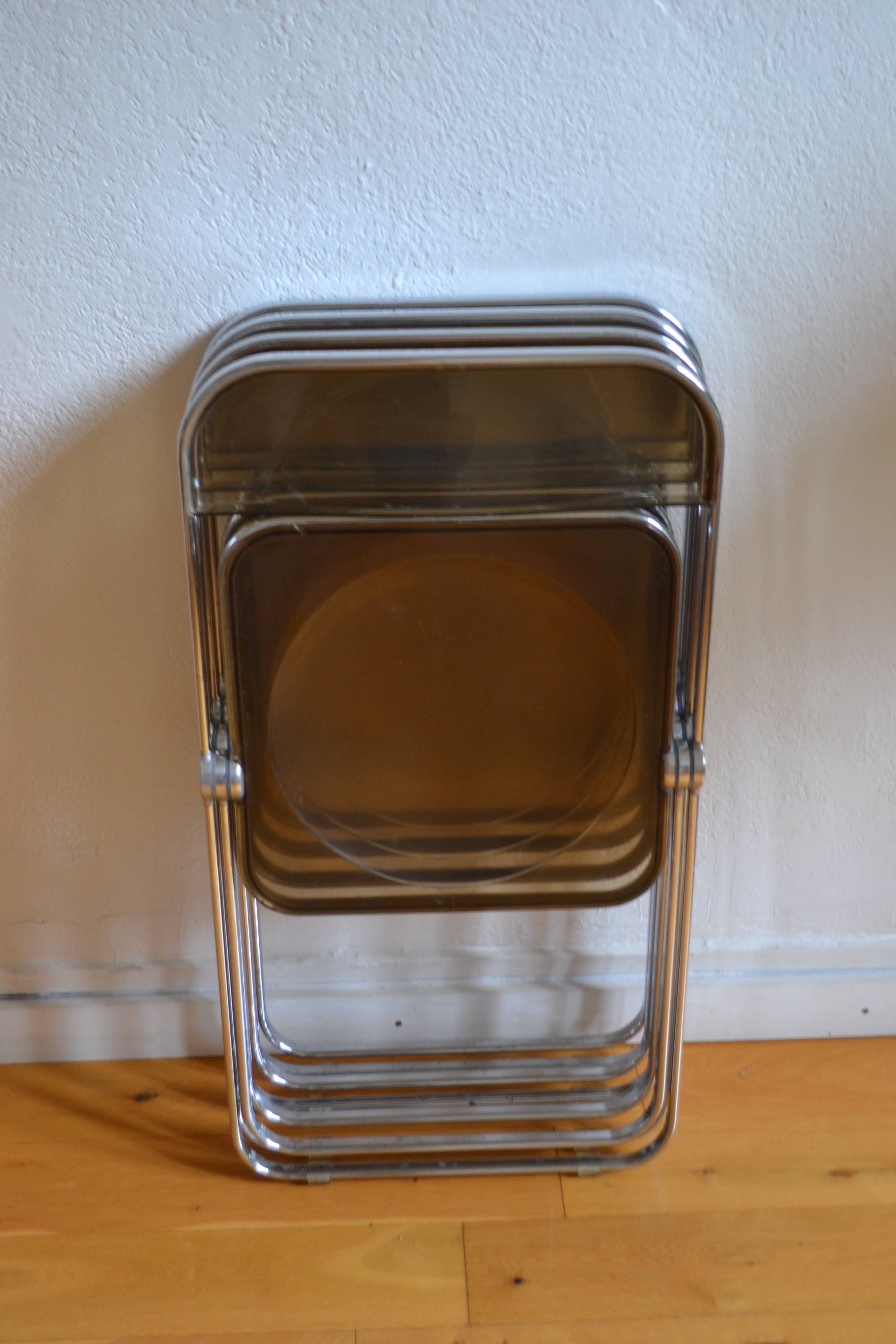 4 chaises Plia by Giancarlo Piretti @ castelli circa 1970
