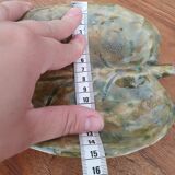 Trinket bowl green enamelled ceramic sheet