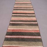 Old Turkish narrow Kilim Runner 217x49 cm shabby chic, vintage kelim