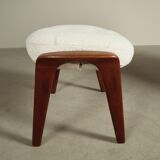 Vintage Teak "Scoop" chair with ottoman by R.Huber & Co
