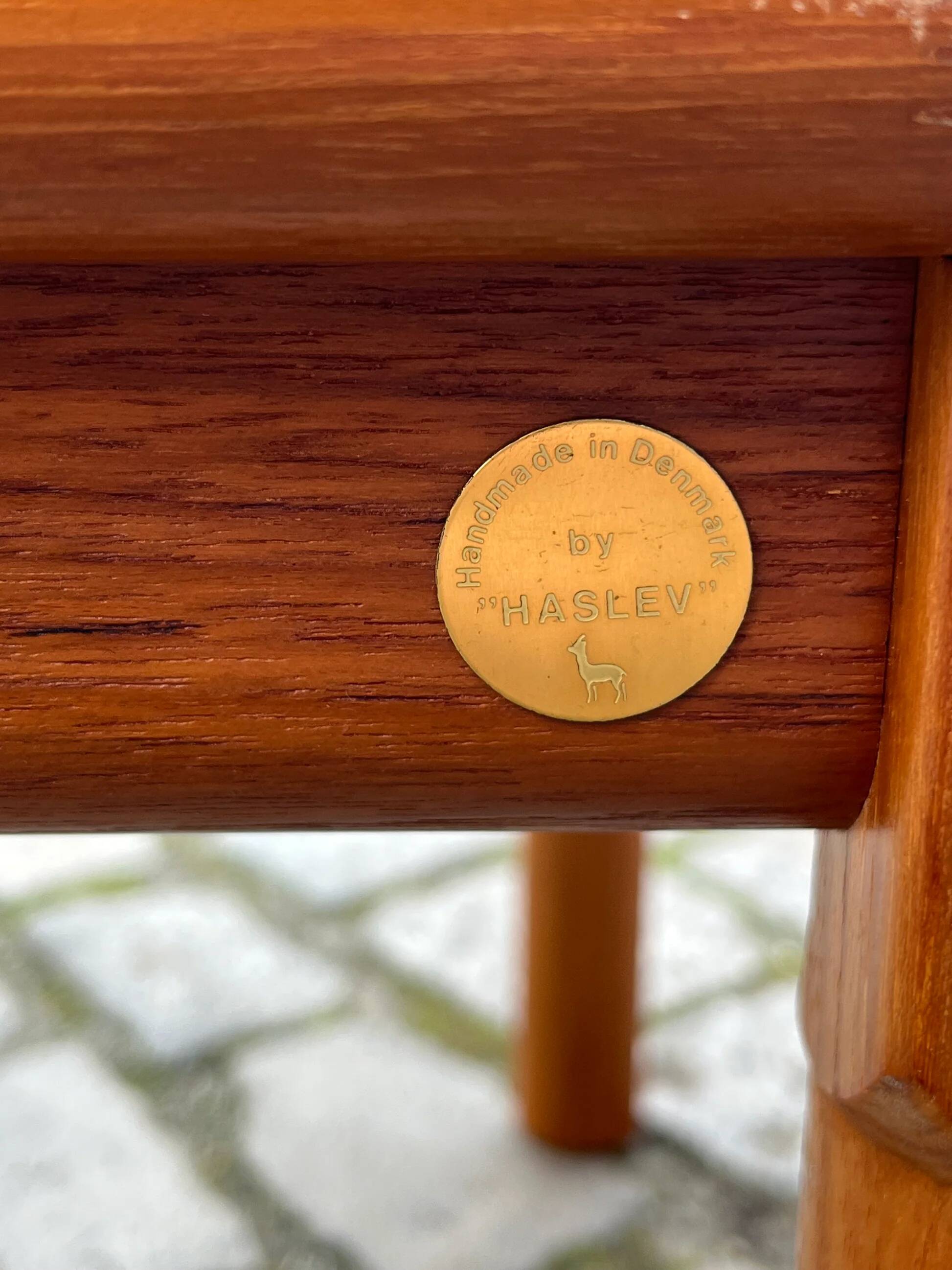 Coffee table teak tiles by Tue Poulsen for Haslev