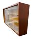 Vintage wall display cabinet in shallow wood / wall cabinet / shelf