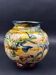Basque vase in glazed ceramic with polychrome marbled decoration