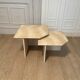 Travertine nesting tables, Italy, 1980s