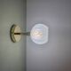 Vintage tulip wall light in white Clichy glass