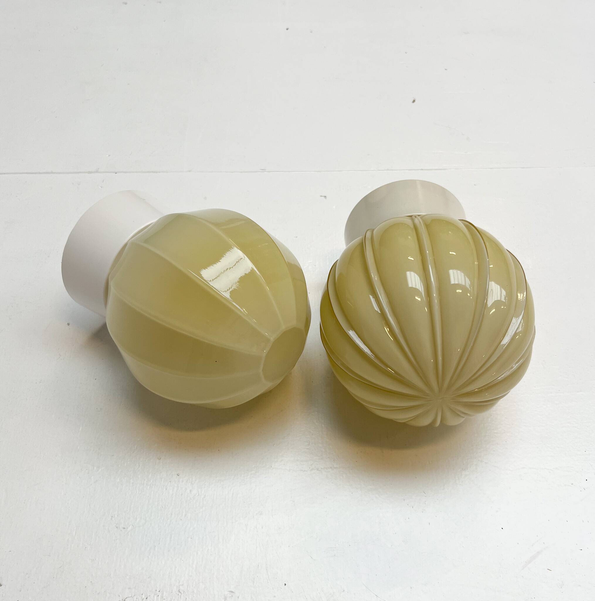 Beige Art Deco plafonnière van Thabur, 1940’s