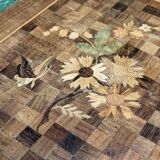 Set of 3 nesting tables in inlaid wood