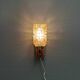 Small, stylish wall lamp with rosewood suspension and hard pressed glass