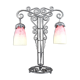 Important Wrought Iron Double-Headed Lamp by Schneider, Art Deco, c. 1920
