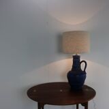 Beautiful sixties blue ceramic floor / table lamp