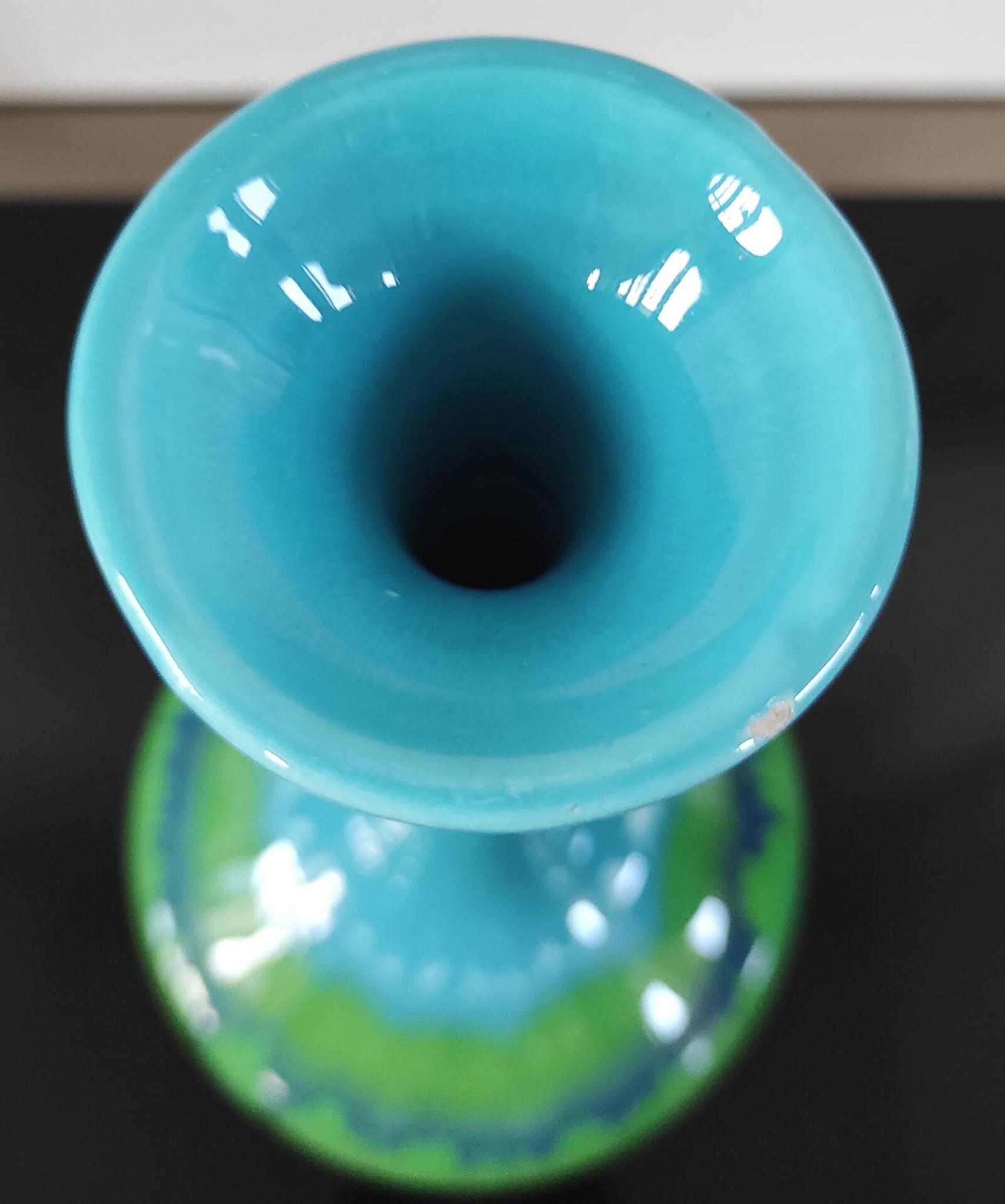 soliflore vintage en céramique émaillée, années 70