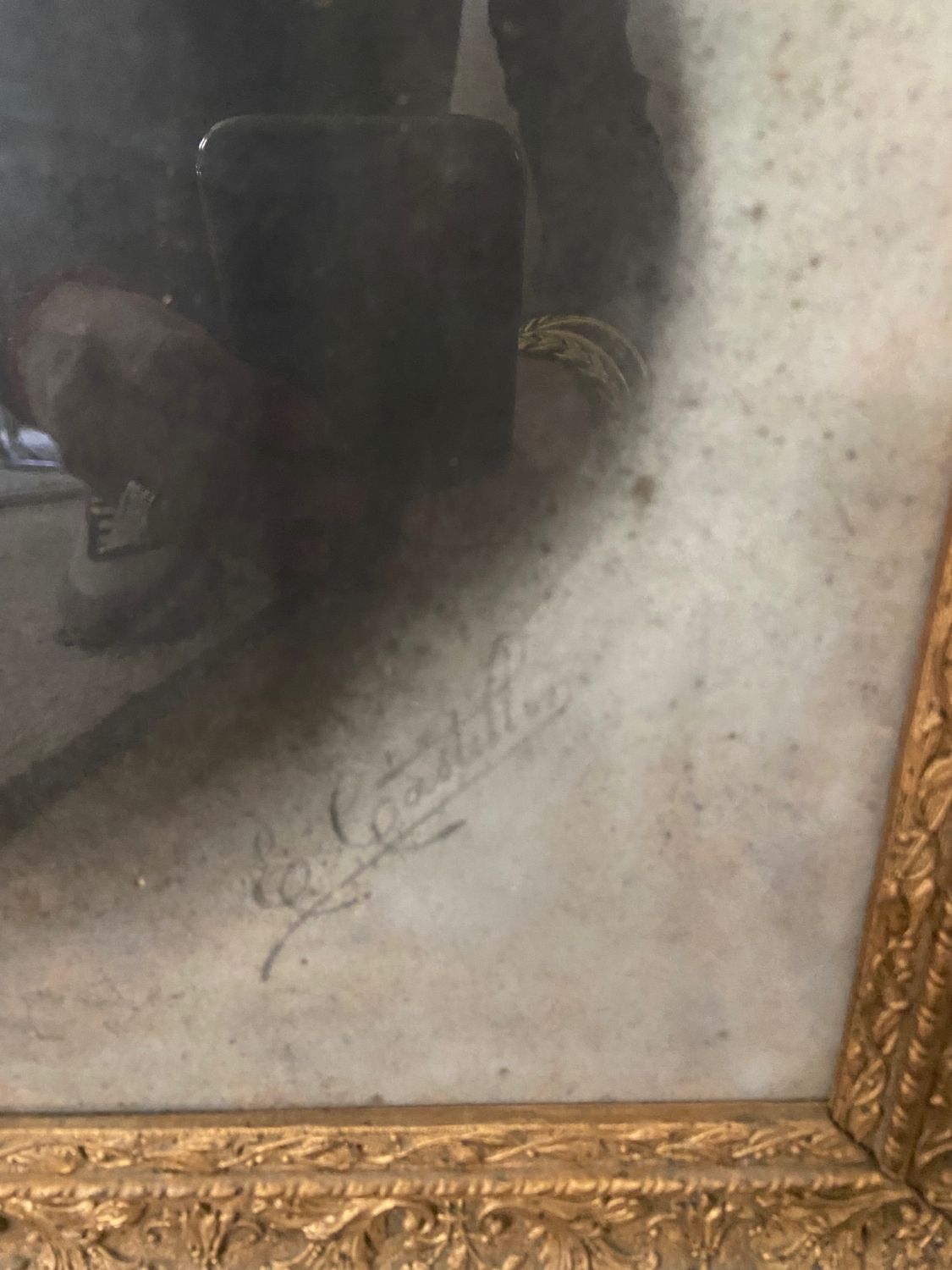 Old ancestor table boxed