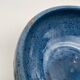 Tripod ceramic pocket tray, hand painted blue