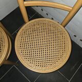 Suite de 2 chaises de bistrot en bois courbé Baumann