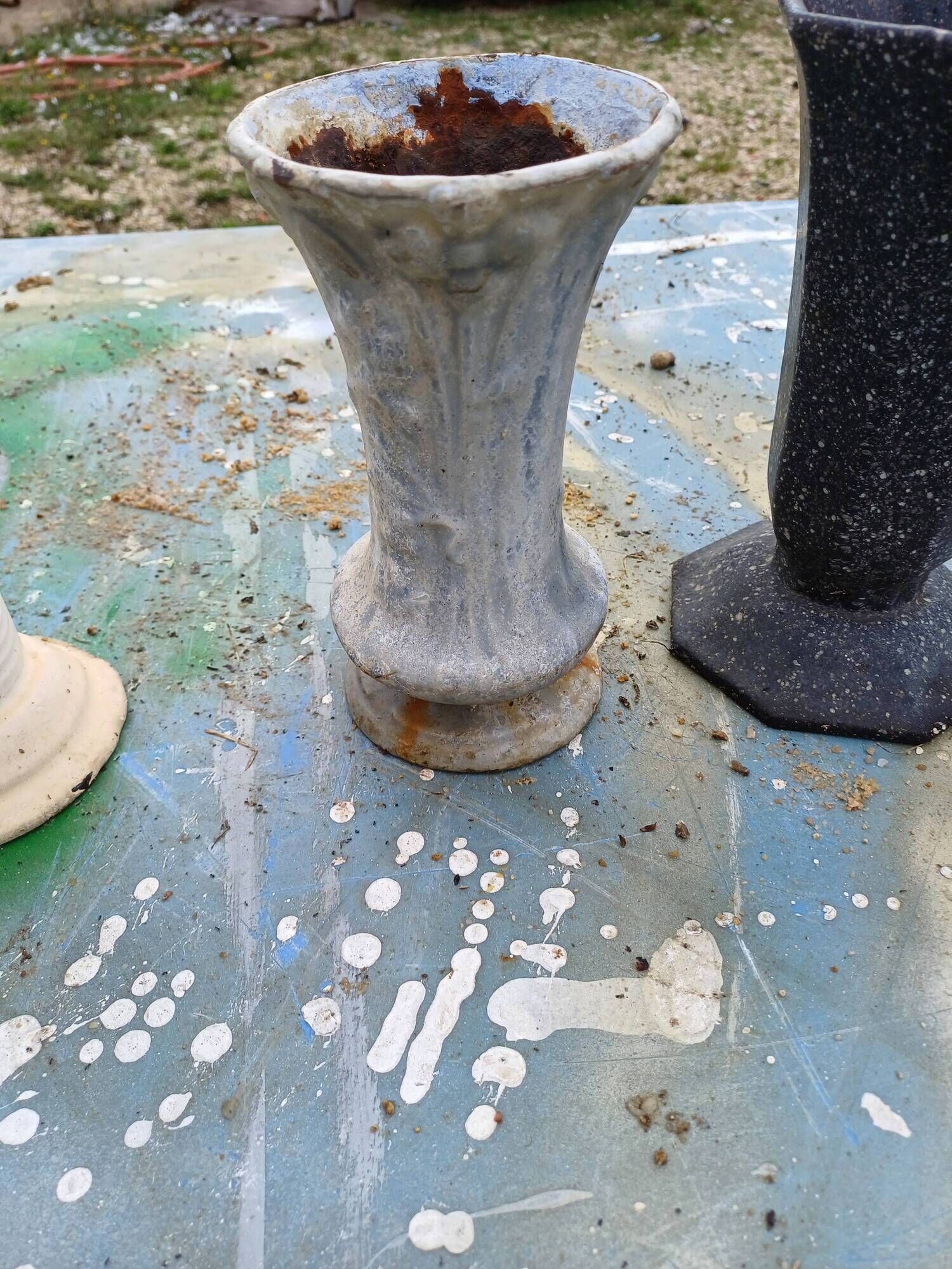 Lot of 6 Cast Iron Vases from 1900 from Charleville-Mézières