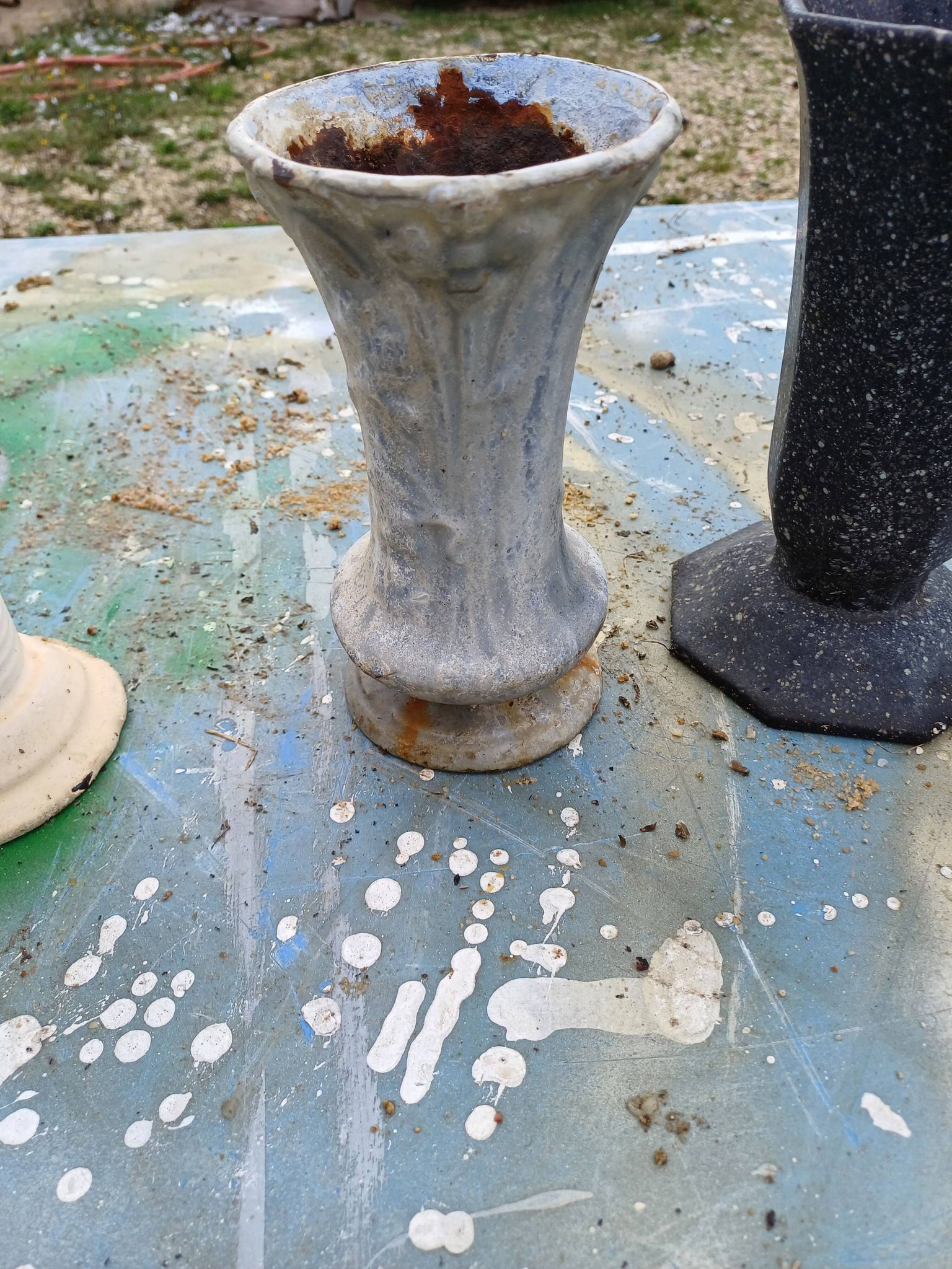 Lot of 6 Cast Iron Vases from 1900 from Charleville-Mézières