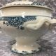 Soupière antique en faïence époque XIXème siècle
