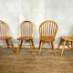 Série de 4 chaises en pin 1970