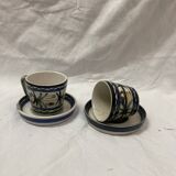Ceramic cups keraluc quimper 1970