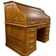 Bureau à rideau américain vintage en bois
