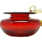 Modernist candle holder, glass, designed by B. Świstacka, Poland, 1970s