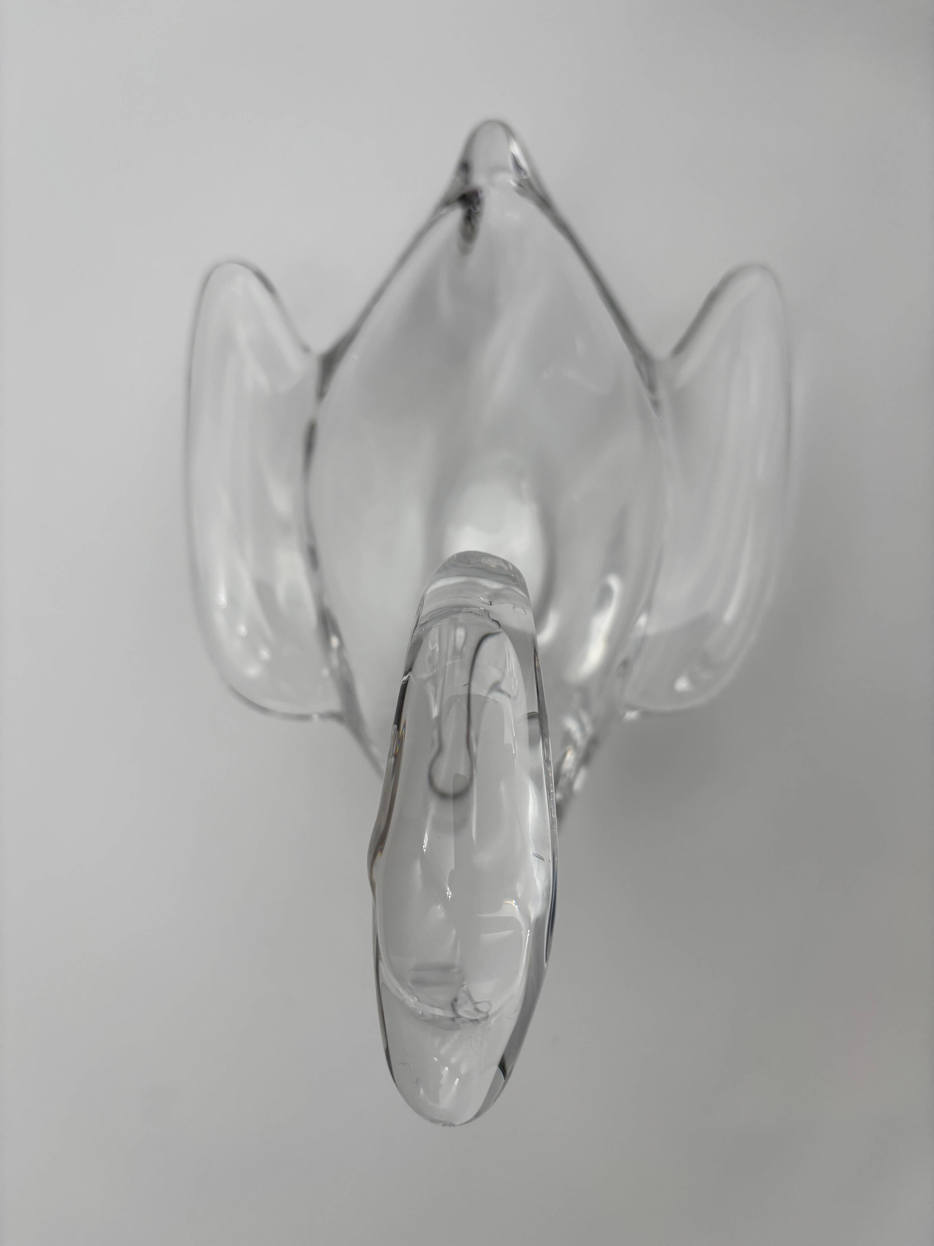 Large crystal centrepiece Art Vannes & matching swan – 54 cm