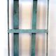 Burmese teak wall shelf with original green patina