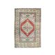 Turkish hand-knotted geometric runner rug 114x169