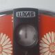 Mid-century Luxas retro scale Czech orange floral chrome vintage decor