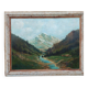 Large antique mountain painting