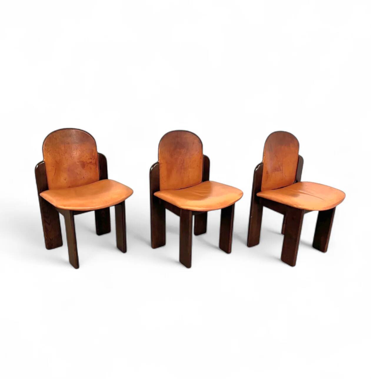 Mid-century dining table and 3 chairs by Silvio Coppola for Fratelli Montina, Italy, 1970s