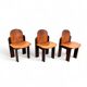 Mid-century dining table and 3 chairs by Silvio Coppola for Fratelli Montina, Italy, 1970s
