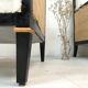 Pair of blackened wood armchairs